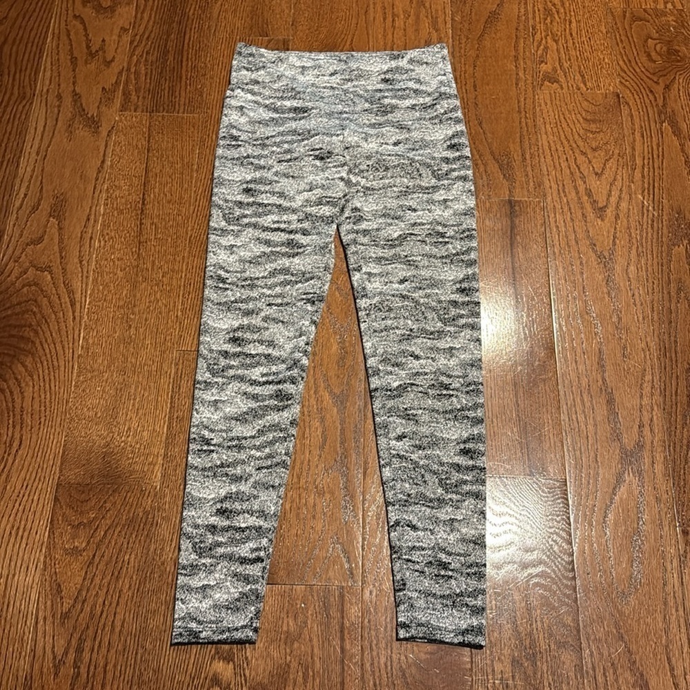 Kyodan High Waist Soft Jacquard Marble Women's Small white Gray Leggings - Picture 5 of 11